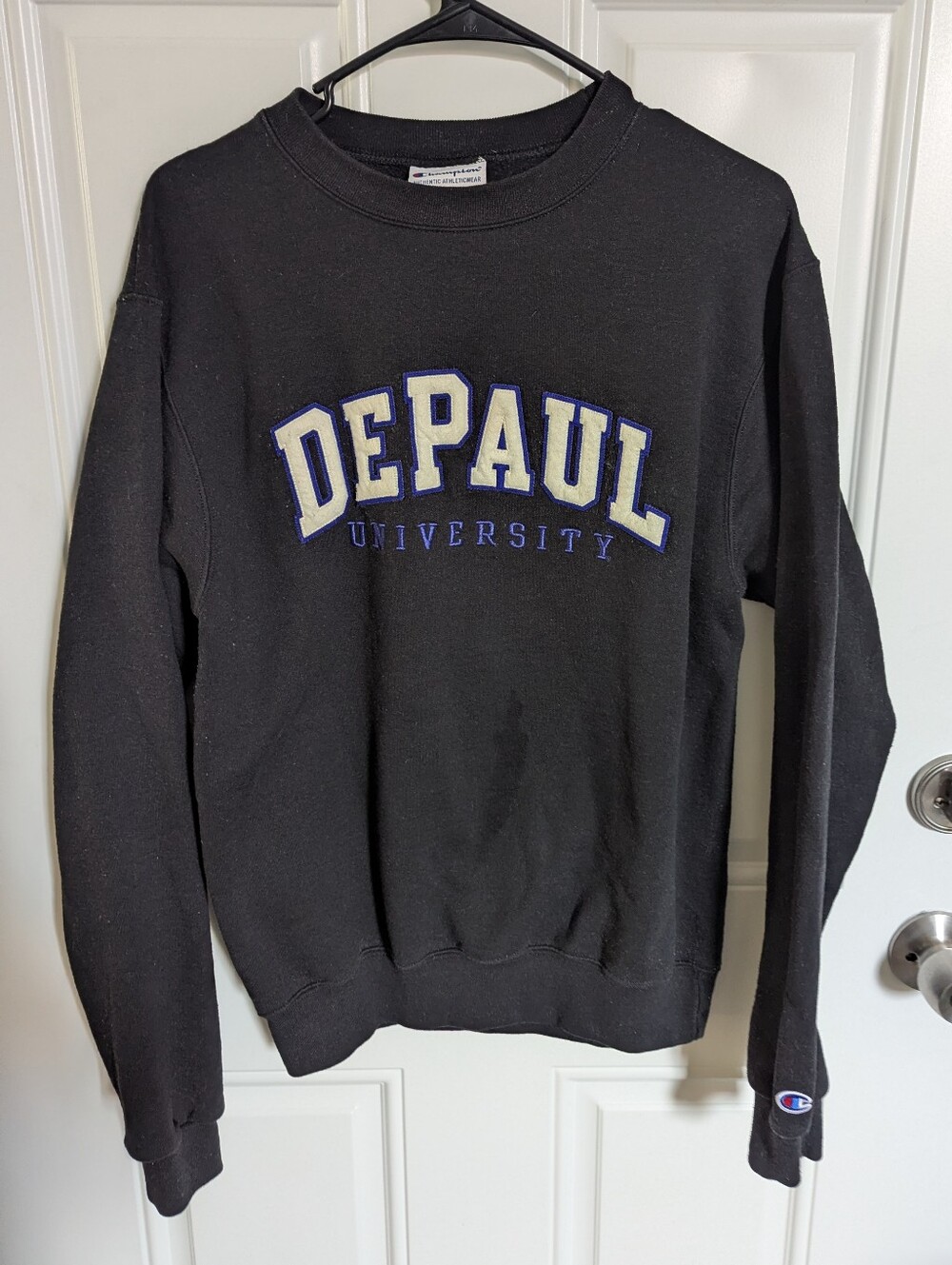 DePaul Black Crewneck